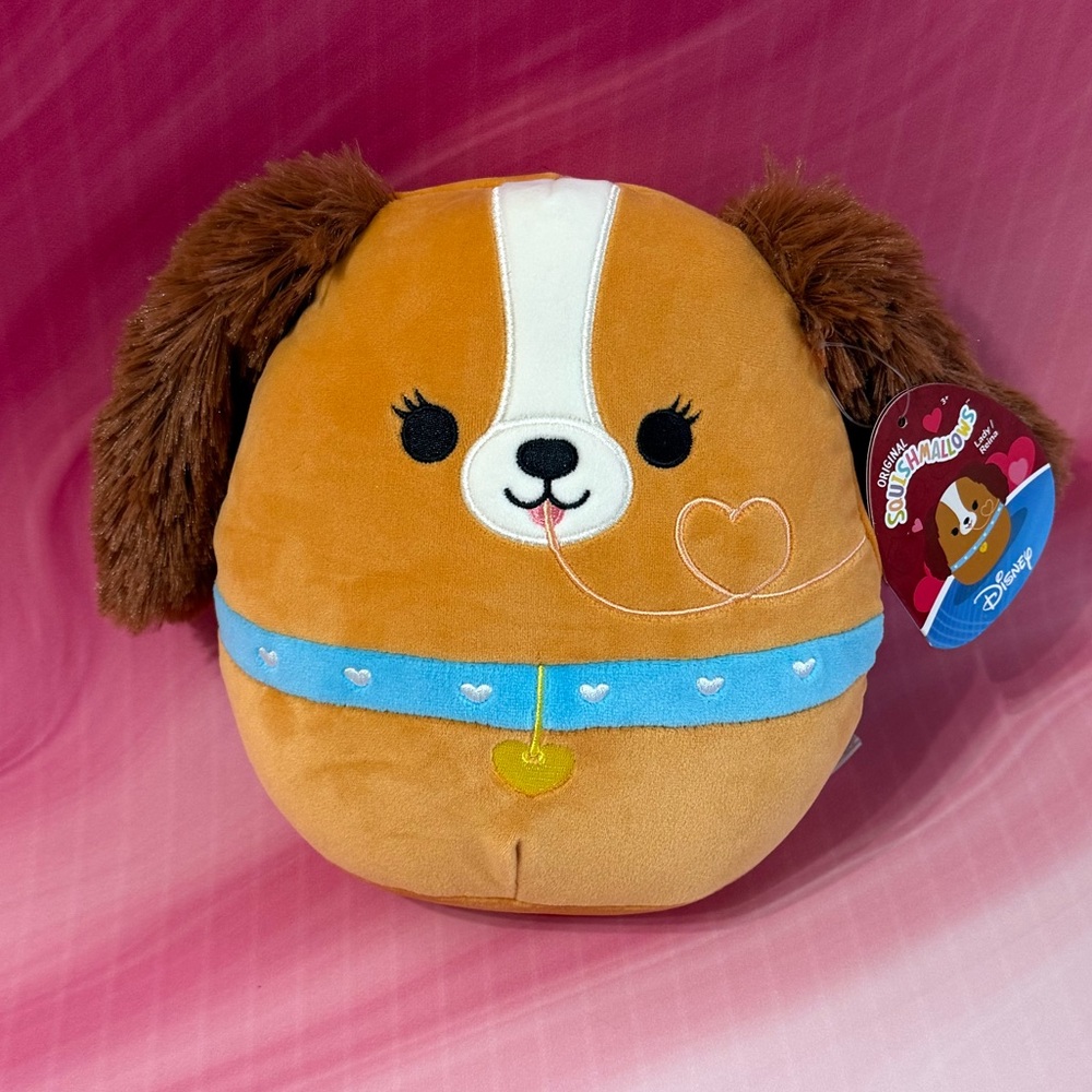 Disney Squishmallow Lady and The Tramp 8” NWT Lady